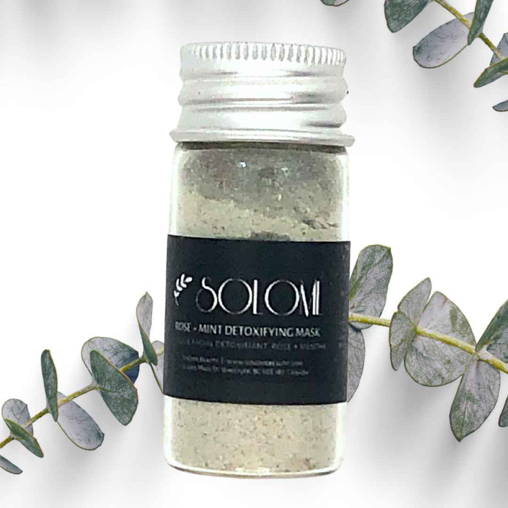 BOTANICAL FACE MASK ROSE+ MINT solomé beauty natural organic botanical cruelty free skincare 