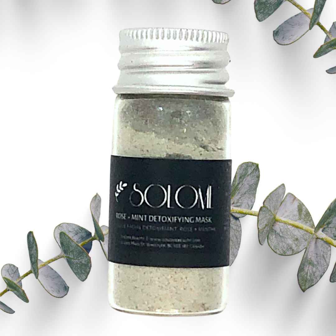 BOTANICAL FACE MASK ROSE+ MINT solomé beauty natural organic botanical cruelty free skincare 