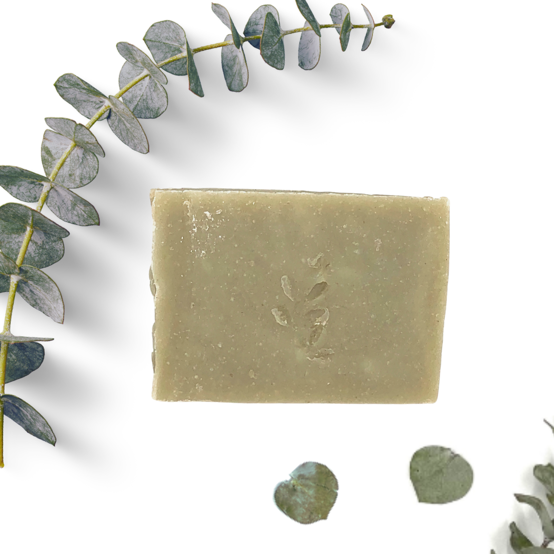 Handcrafted natural facial soap bar with mineral clay and neem oil for deep cleansing and hydration
