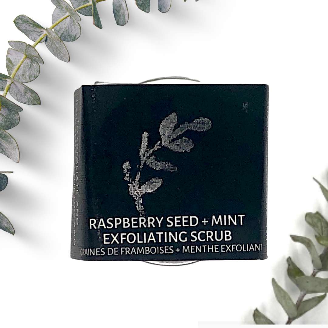 RASPBERRY SEED AND MINT EXFOLIATING LIP SCRUB  solomé beauty natural organic botanical cruelty free skincare WHISTLER CANADA