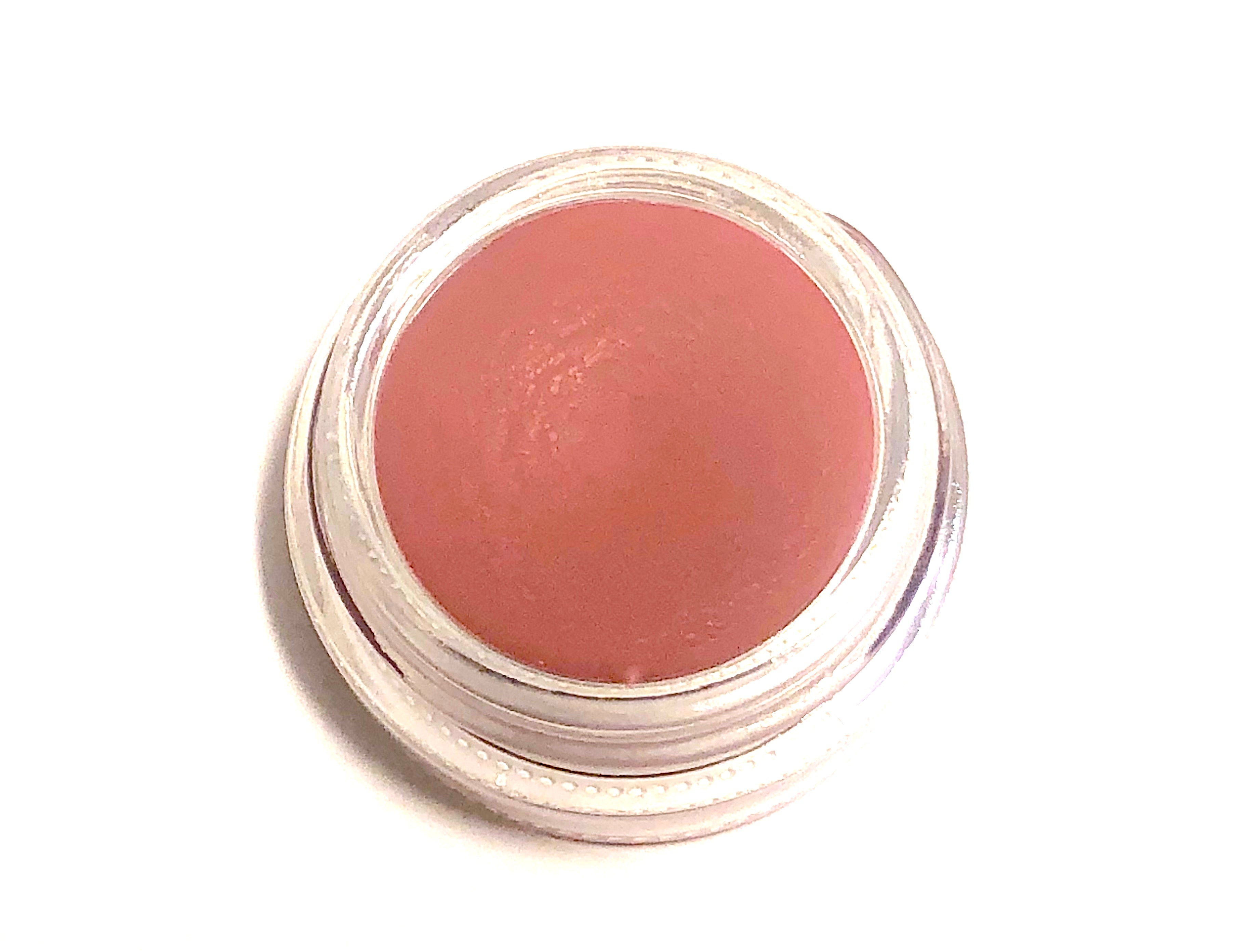 Solomé Beauty’s Lip & Cheek Tint in Rose, a delicate, rosy pink shade in a chic, reusable glass jar for a soft, romantic touch.