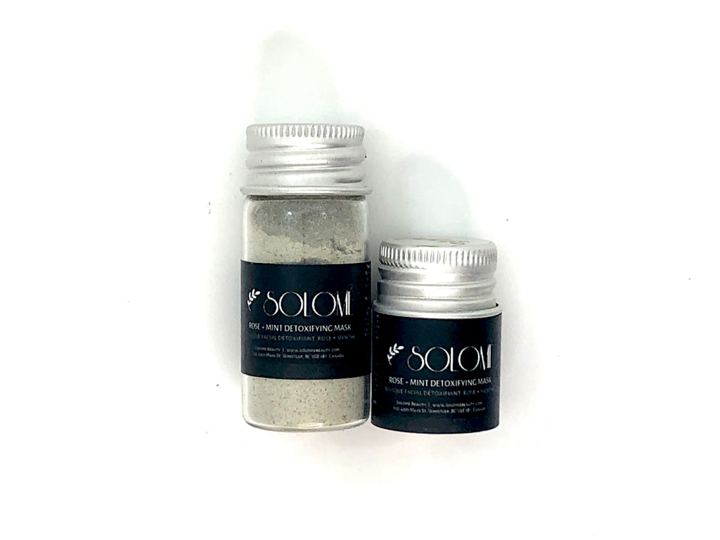BOTANICAL FACE MASK ROSE+ MINT solomé beauty natural organic botanical cruelty free skincare 